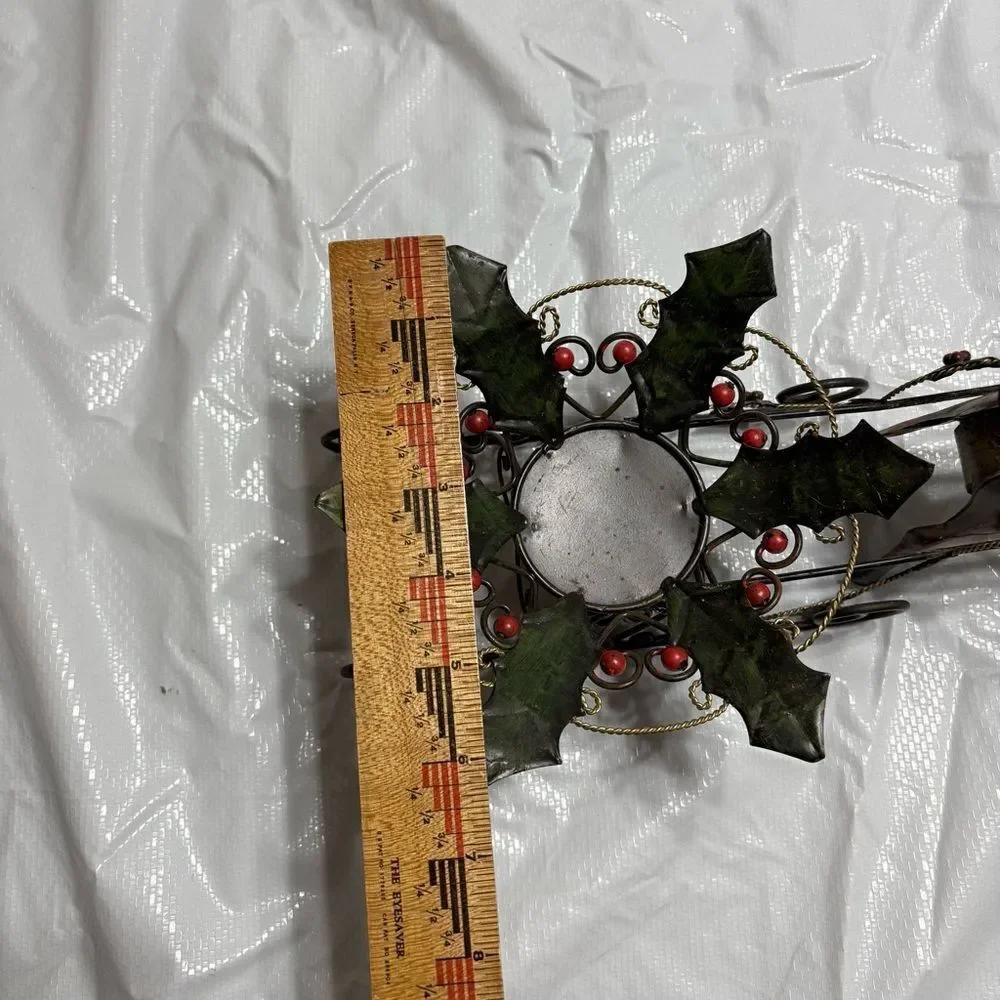 Elegant Reindeer and Sleigh Holiday Decor Candle holder